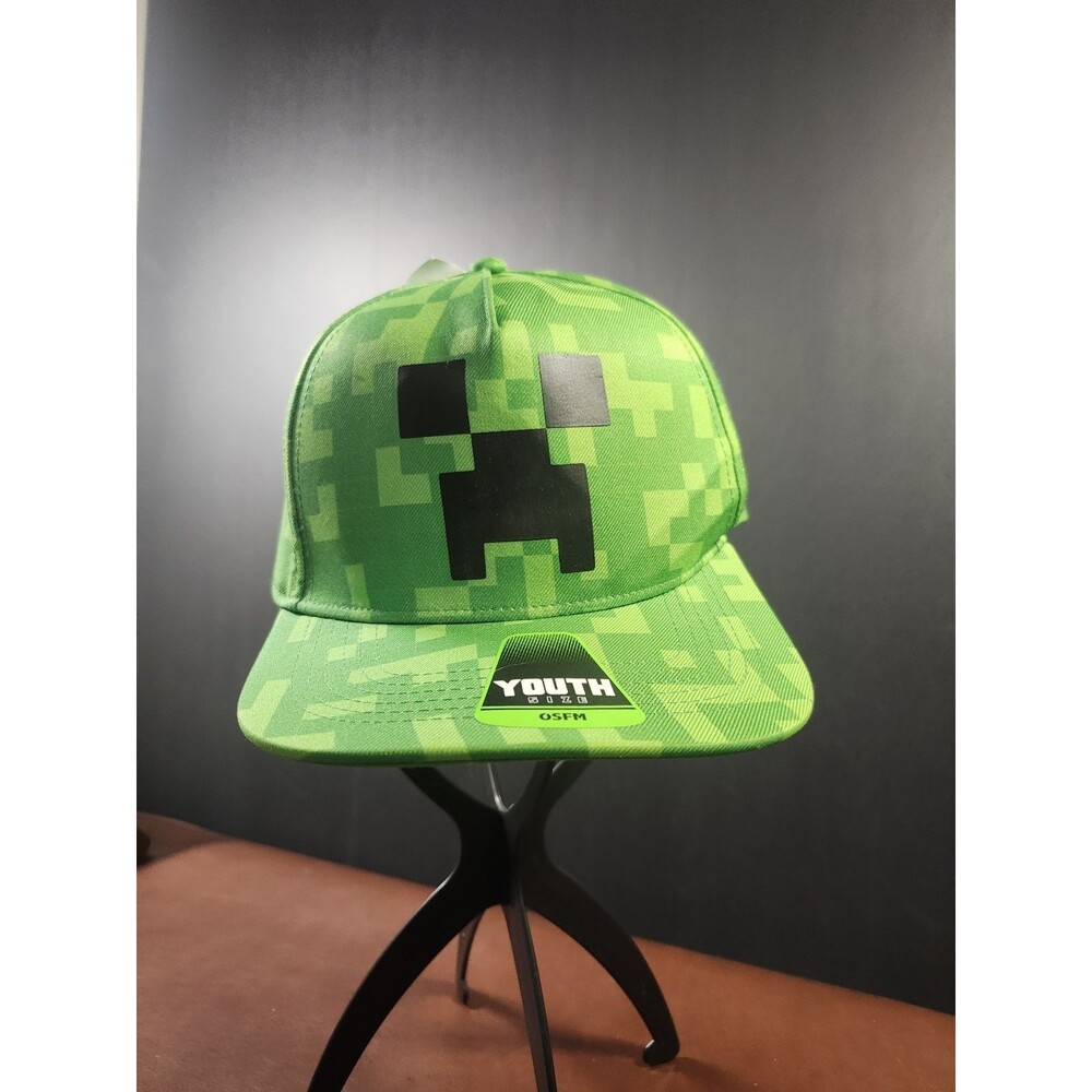 officially licensed Minecraft Creeper snapback baseball hat designed for youth.